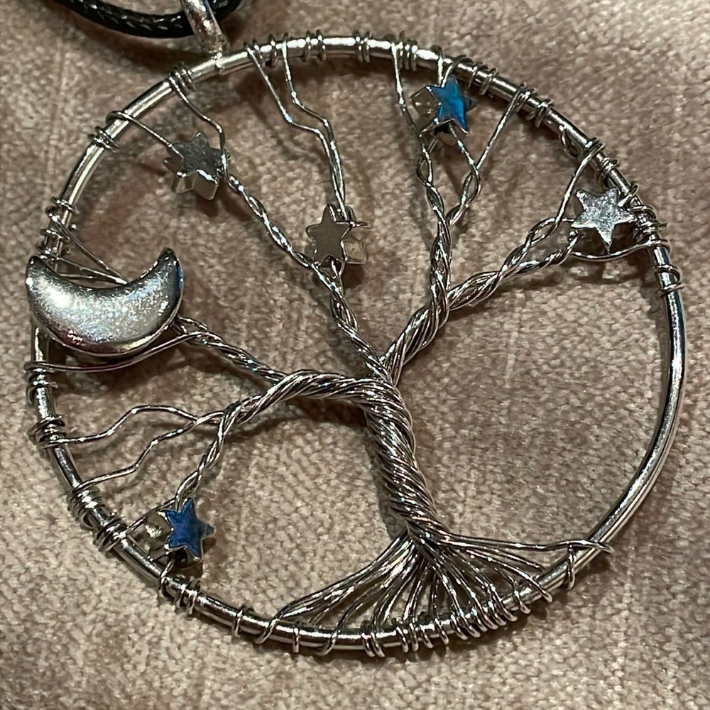Tree Pendant With Stars and Moon